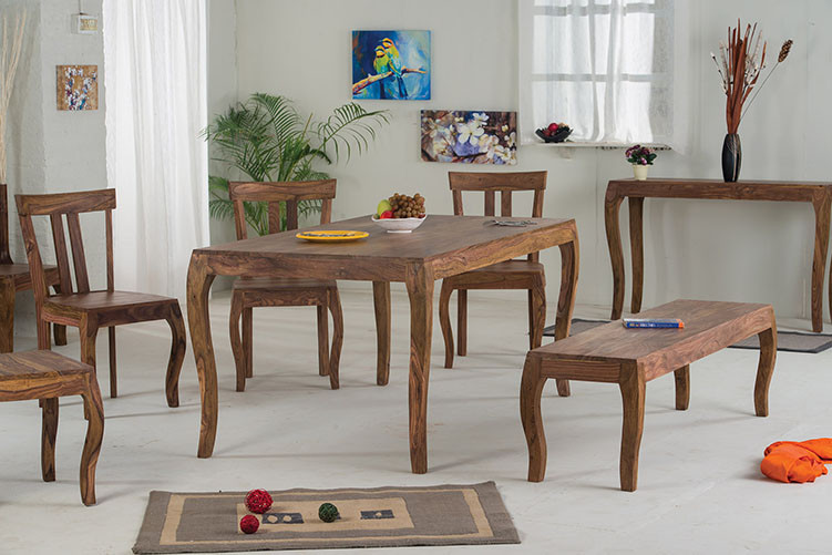 Alonso Dining Set (Stone Finish)